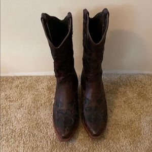 Brown and black Twisted X cowboy boots